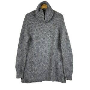 Lauren Ralph Lauren Women's Cowl Neck Pullover Tunic Sweater Sz M Gray Soft Cozy